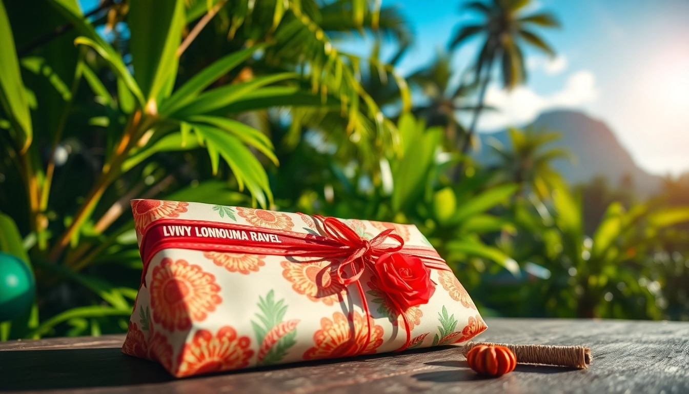 Tourists holding a scenic Lombok travel package with lush landscapes, inviting adventure and cultural exploration in Indonesia.
