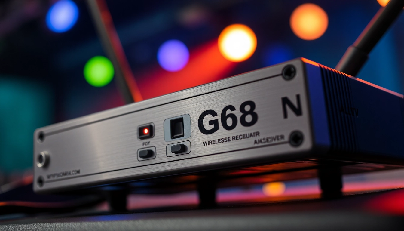 High-quality PG88 wireless microphone receiver with LED signals and sleek design for professional audio setup.